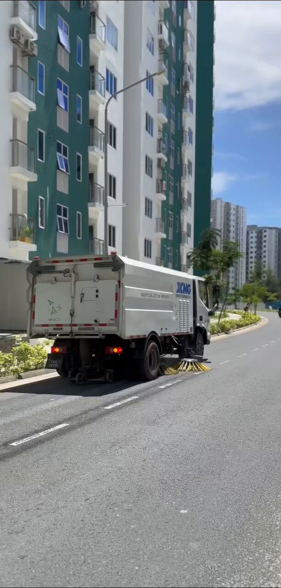 WAMCO’s new road-sweeping vehicle is now on duty. Mujey Jaleel Waste Management Corporation Limited (WAMCO) 👏🏾👏🏾