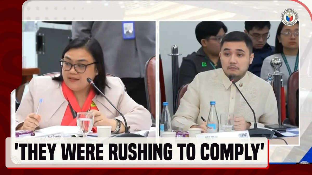 Kinuwestiyon ni 1-RIDER Rep. #RodgeGutierrez ang aniya'y typographical errors sa petsa ng acknowledgment receipts na isinumite ng Office of the Vice President #OVP sa Commission on Audit #COA kaugnay ng confidential funds ng opisina noong 2022. #News5 | via Marianne Enriquez