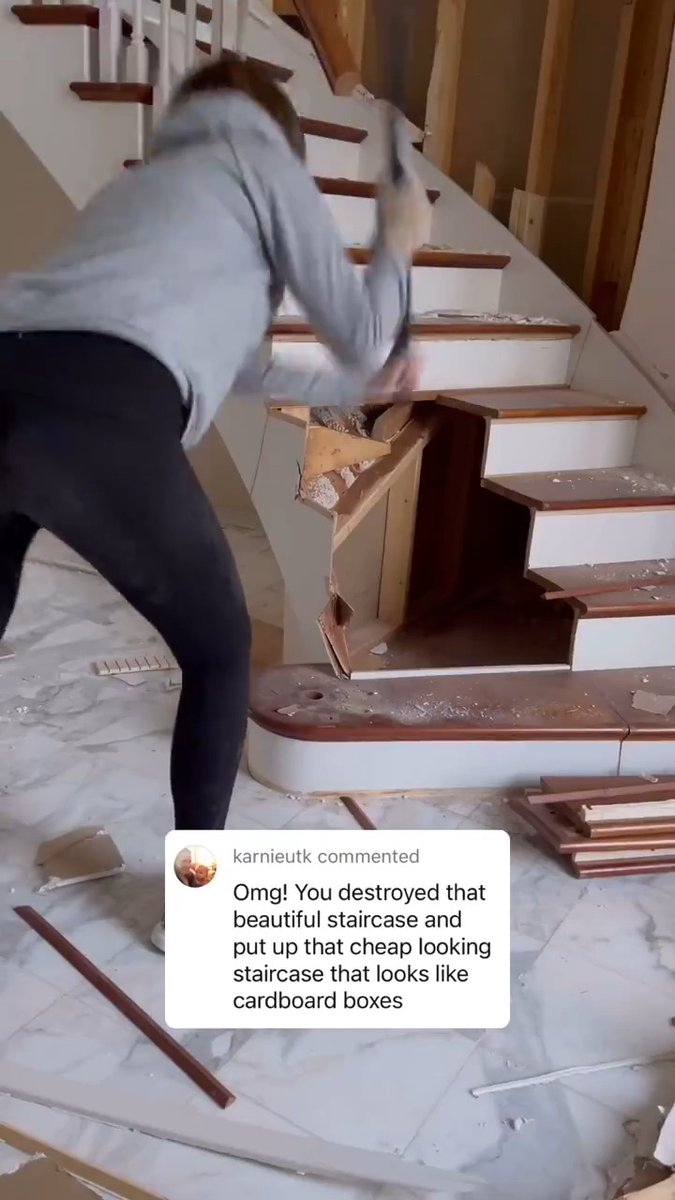They replaced a curved staircase Which do you like best