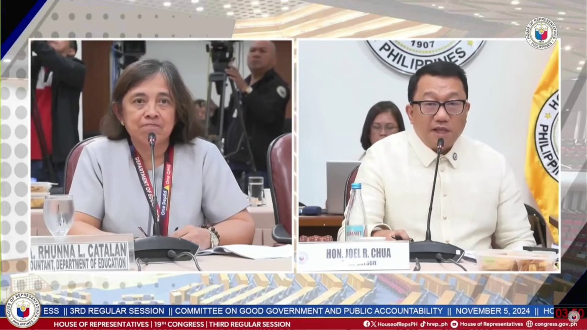 DepEd Chief Accountant Rhunna Catalan, during a House hearing on Tuesday, admitted that she received P25,000 monthly for nine months in 2023 from the Office of then-DepEd Secretary Sara Duterte.