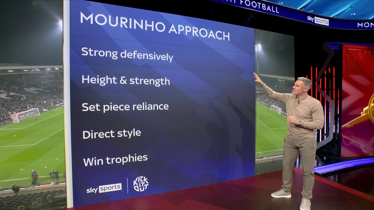 "He doesn't have the attacking quality that Manchester City have, so he's going another way to try and win the league" 👀 Jamie Carragher compares Arsenal's style of play under MIkel Arteta to Jose Mourinho's tactics