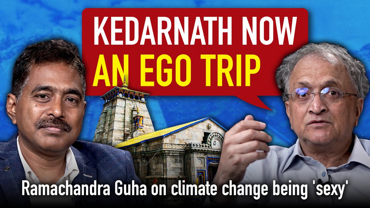 "Climate change threatens the livelihood of most Indians.." Catch Ramachandra Guha in conversation with Hridayesh Joshi about his book 'Speaking with Nature', which profiles 10 environmental advocates in India before the dialogue went mainstream. 🔒Watch: