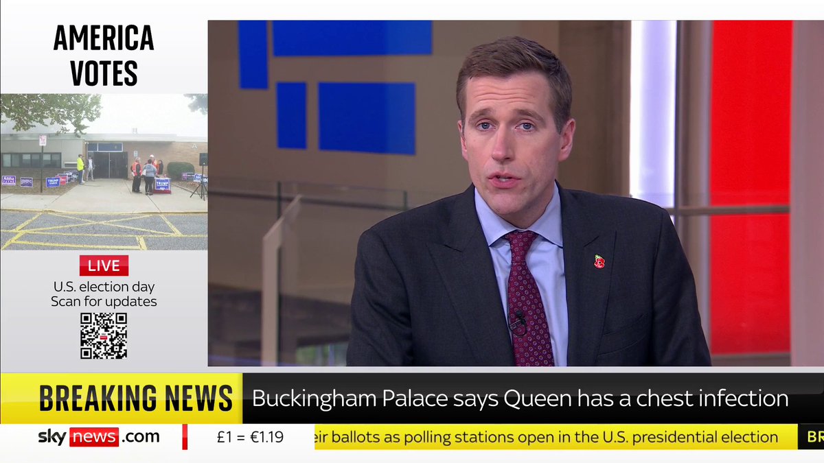 BREAKING: The Queen is unwell with a chest infection and has withdrawn from her engagements this week, Buckingham Palace has announced 📺 Sky 501, Virgin 602, Freeview 233 and YouTube