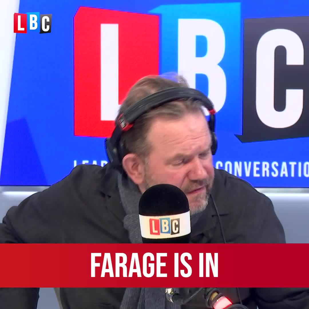 'Maybe he appeals to people who don't think the rules should apply to them.' James O'Brien points out the irony of Nigel Farage appearing at a Trump rally, despite accusing Labour of 'direct interference' in the US election.