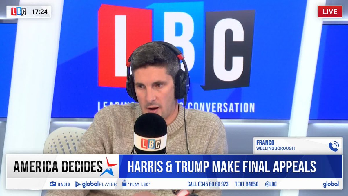 “So you have no idea what Trump is proposing to do on anything?” “Well yeah, get America back on its feet again.” “How?” "Only he knows that." Tom Swarbrick presses caller Franco, who tells him the UK should ‘take a leaf out of Trump’s book’ - but won’t specify any policies.