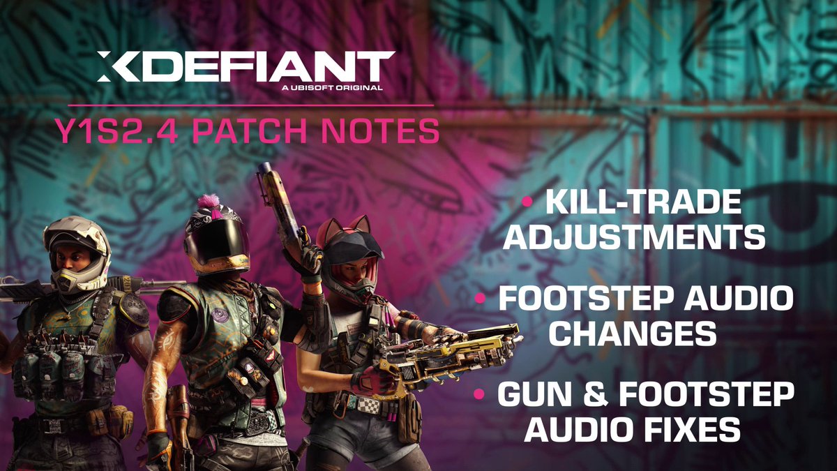 Tomorrow, we'll be deploying the Y1S2.4 Patch further addressing kill-trading and audio. Read the full patch notes to see everything coming 👇