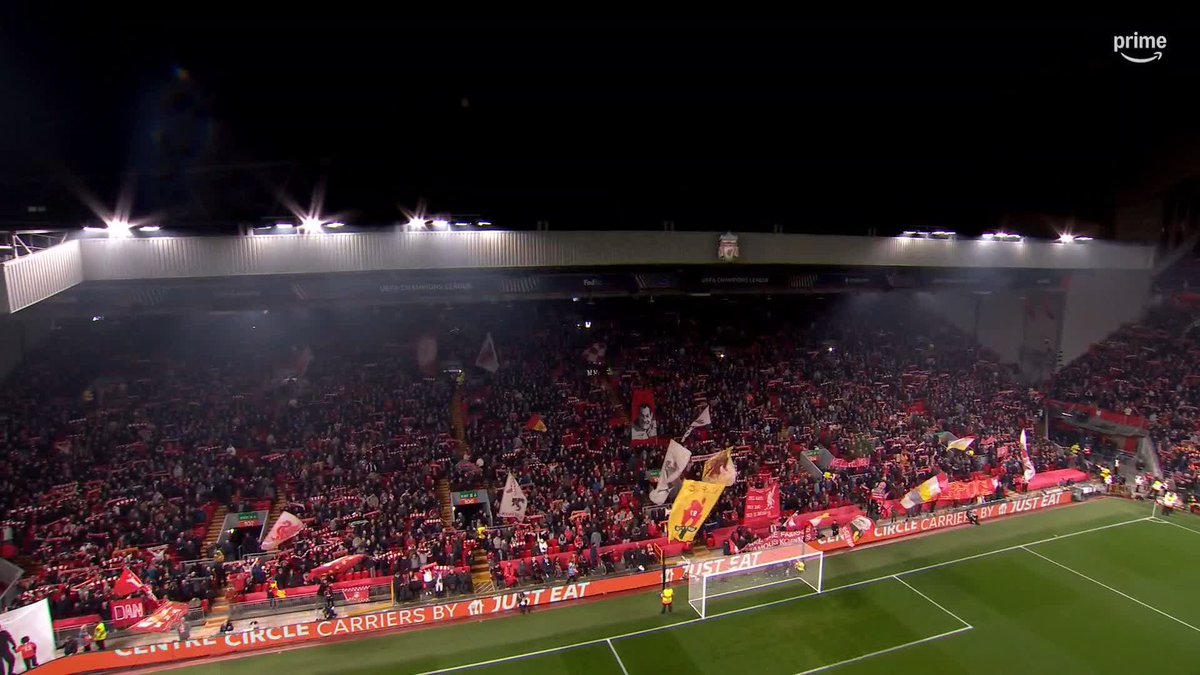 You'll Never Walk Alone 🎶 Anfield, a truly special place. Spine-tingling. #UCLonPrime