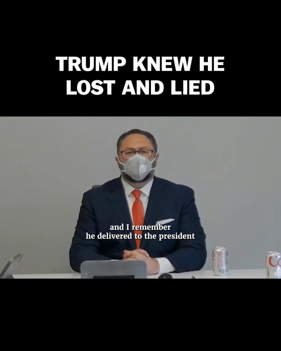 Here is a montage of Trump’s staff saying he knew he lost in 2020 and lied about it anyway