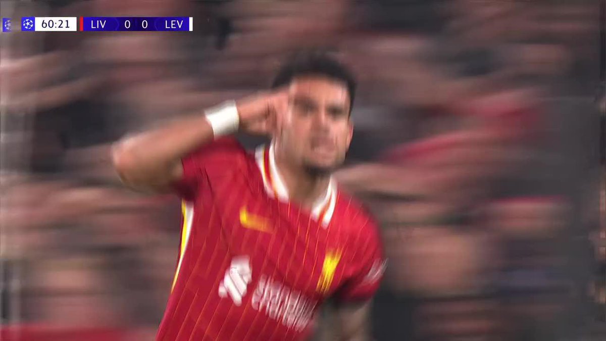 🇨🇴 GOLAZO de Luis Díaz. El colombiano marca el 1-0 de #Liverpool ante #BayerLeverkusen, al 61’