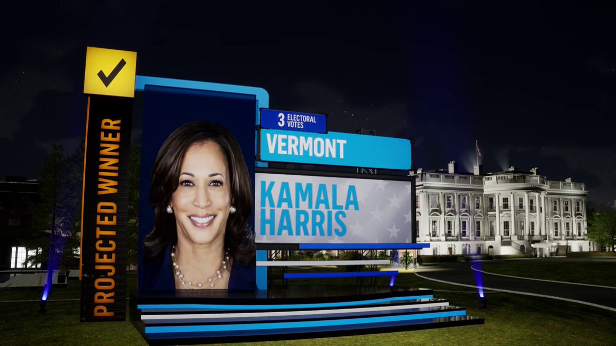 BREAKING: Donald Trump wins Kentucky and Kamala Harris wins Vermont, NBC News projects.