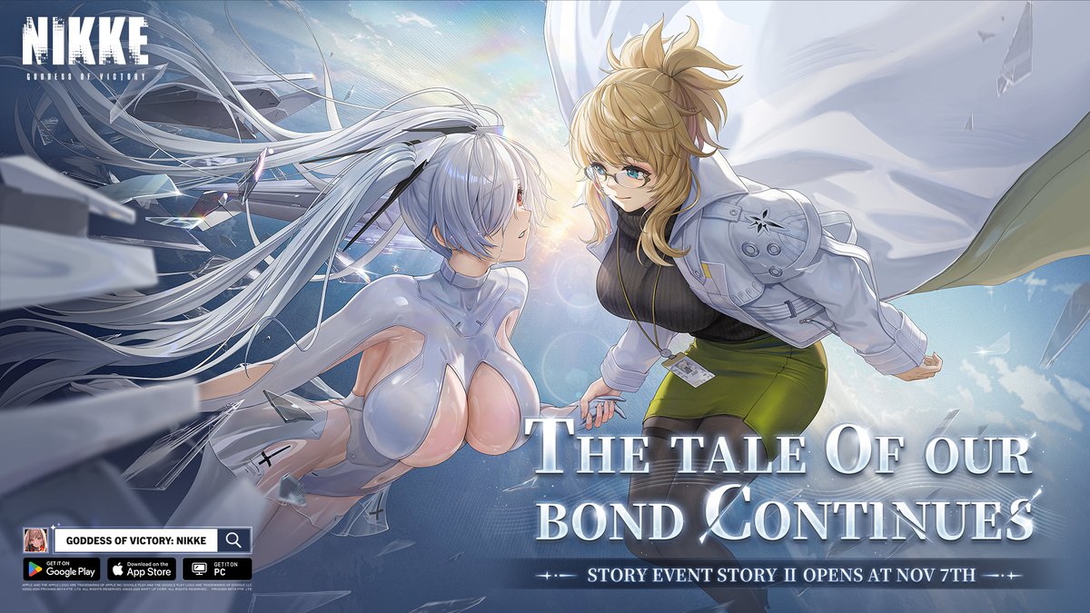 【OLD TALES Story 2 PV FULL Ver.】 The most sparkling and beautiful, Goddess of Victory. —— This fairy tale continues tomorrow. 📅 Story II Opens: 11/7 5:00 ~ 11/21 4:59 (UTC+9) HD Ver 🔗: #NIKKE #NIKKE2ndAnniversary