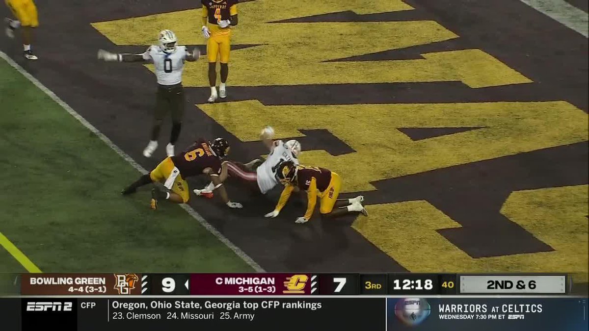 TOUCHDOWN!!! Bazelak ➡️ Gazarek BGSU extends lead to 16-7. 📺 ESPN2