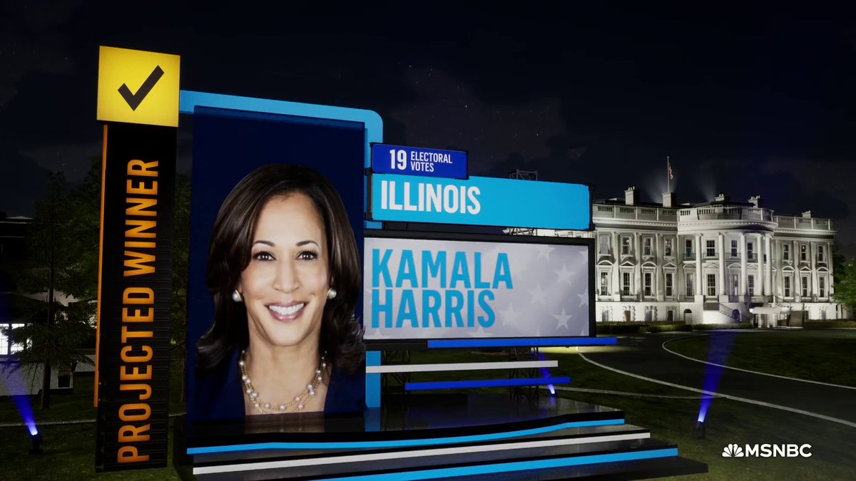 BREAKING: Kamala Harris wins Illinois, NBC News projects.