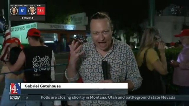 "The pro-Trump energy is very, very strong here," says Gabriel Gatehouse, from Little Havana in Miami, Florida. But "experienced campaign officials are not feeling the optimism yet." Watch #C4AmericaDecides NOW on @channel4 until 6am. #USAElections2024