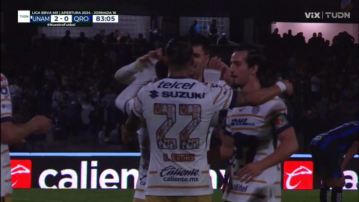 ⚽️ GOLAZO de Pumas. Piero Quispe está en el mejor momento desde su llegada.