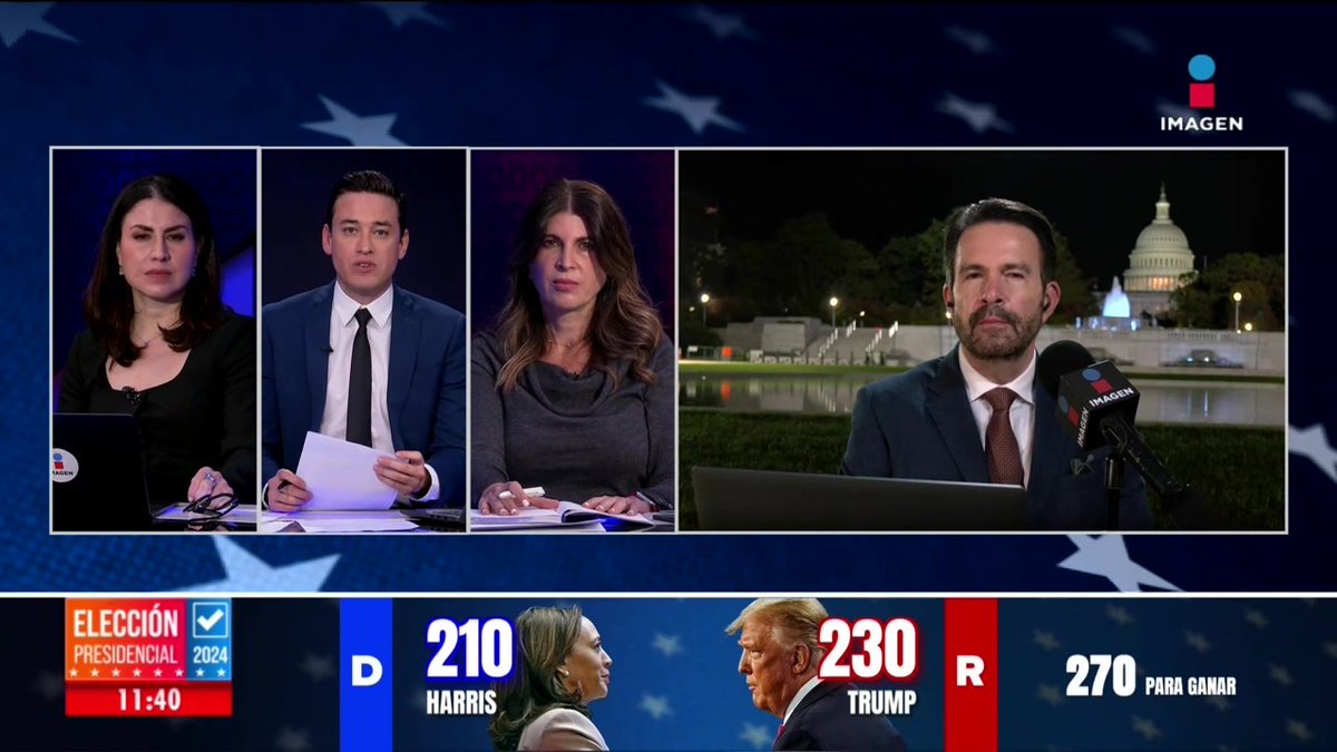Con caras largas, así está la gente en la Universidad de Howard, la “Harvard Negra”, donde Kamala Harris pasará la noche de la elección. Esto por el mapa que hasta ahora se pinta predominantemente de rojo republicano. Trump lleva la delantera en los votos: