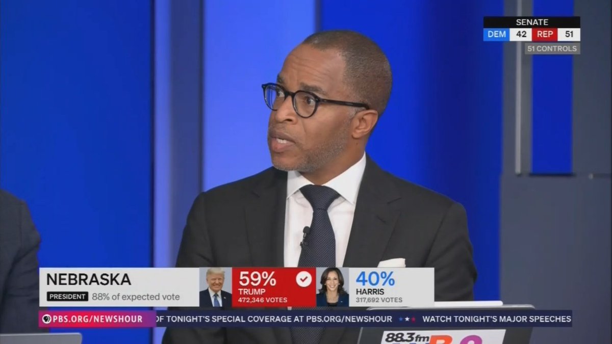 Jonathan Jonathan Capehart on PBS at 1:57 AM ET: Trump’s victory means “I can’t help but wonder if the American people have given up on democracy.”