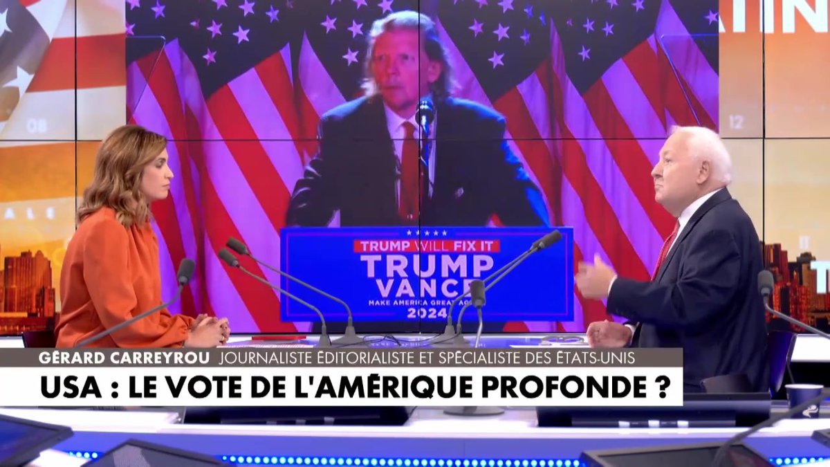 Élection américaine : "On a essayé de faire croire que Trump est un fasciste (...) mais le peuple américain n'est pas tombé dans ce piège" déclare Gérard Carreyrou #LaGrandeITW #Europe1