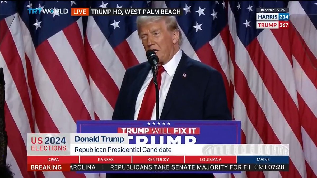 🇺🇸 | AHORA: Donald Trump gana las elecciones en EEUU y regresa a la Casa Blanca luego de 4 años.