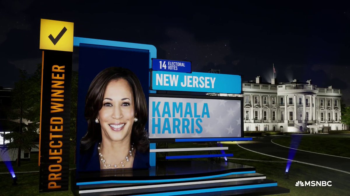 BREAKING: Kamala Harris wins New Jersey, NBC News projects.