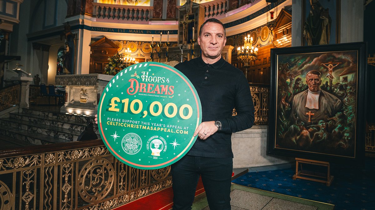 Making Christmas Magic…✨🎄 Brendan Rodgers helped to launch Celtic FC Foundation's #ChristmasAppeal2024 at St Mary’s, the birthplace of #CelticFC ⛪️🍀 The Club once again kicked off the campaign with a donation of £10K! 💚