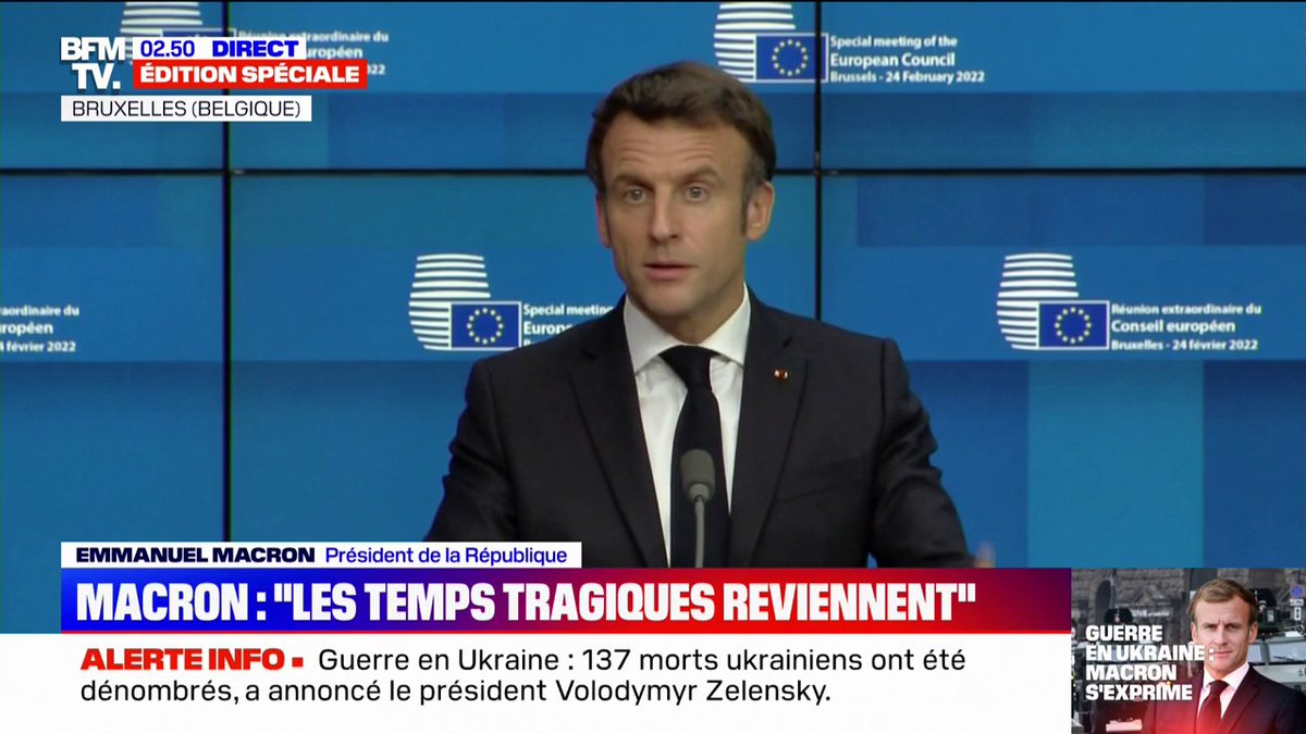 C'était en Février 2022 et aujourd'hui les paroles du Chef de L'État Emmanuel Macron résonnent encore plus qu'hier avec le retour de Trump au pouvoir. "L'Europe n'a d'autres choix que de redevenir ou peut-être oserais-je dire de devenir une puissance"