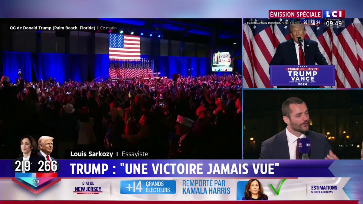🔴 Une victoire historique pour Trump ? 🗣️ « On explique depuis 8 ans que Trump est un raciste, on lui met en face de lui une femme de couleur noire, et elle récolte 20% de moins du vote noir que d’habitude ? Ce n’est pas une défaite, c’est une humiliation !» assure Louis Sarkozy