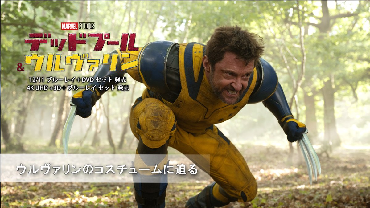 \\ウルヴァリンのコスチュームに迫る// コミックにも登場した“黄色のスーツ”💛を含む ファンも喜ぶ様々な姿とは…⁉ 『デッドプール&ウルヴァリン』 ❤️12/11ブルーレイ+DVD セット/4K UHD+3D+ブルーレイ セット 発売 #デッドプールウルヴァリン