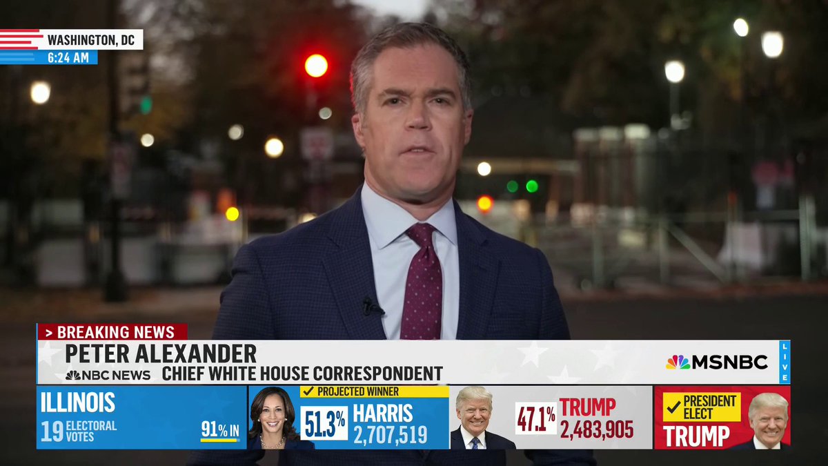 The Harris campaign says the vice president will speak today. NBC's Peter Alexander reports.