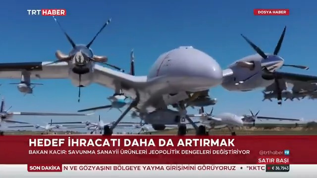 🇹🇷Türkiye'yi savunma sanayiinde üst lige çıkaran gurur projeleri art arda geldi. Bu başarı ihracat rakamlarına da yansıdı, ekim ayında 820 milyon dolar ihracat yapıldı.