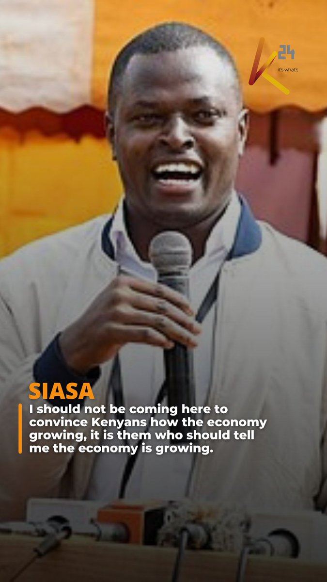 I should not be coming here to convince Kenyans how the economy growing, it is them who should tell me the economy is growing.