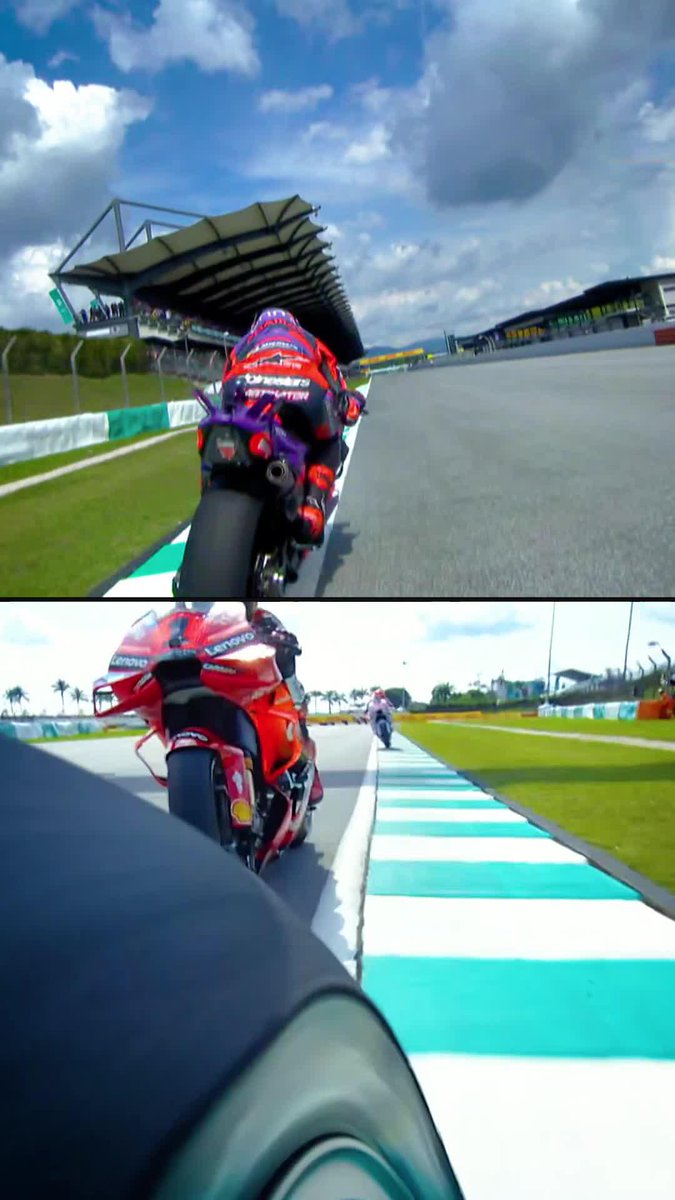 The epic head-to-head between Pecco Bagnaia and Jorge Martín Almoguera in Sepang from their onboard cameras! 🔥🔥🔥 ⚠️ Warning ⚠️ this content can cause you rapid heartbeat 💓📈 #MalaysianGP 🇲🇾 | #TheRematch 🏁