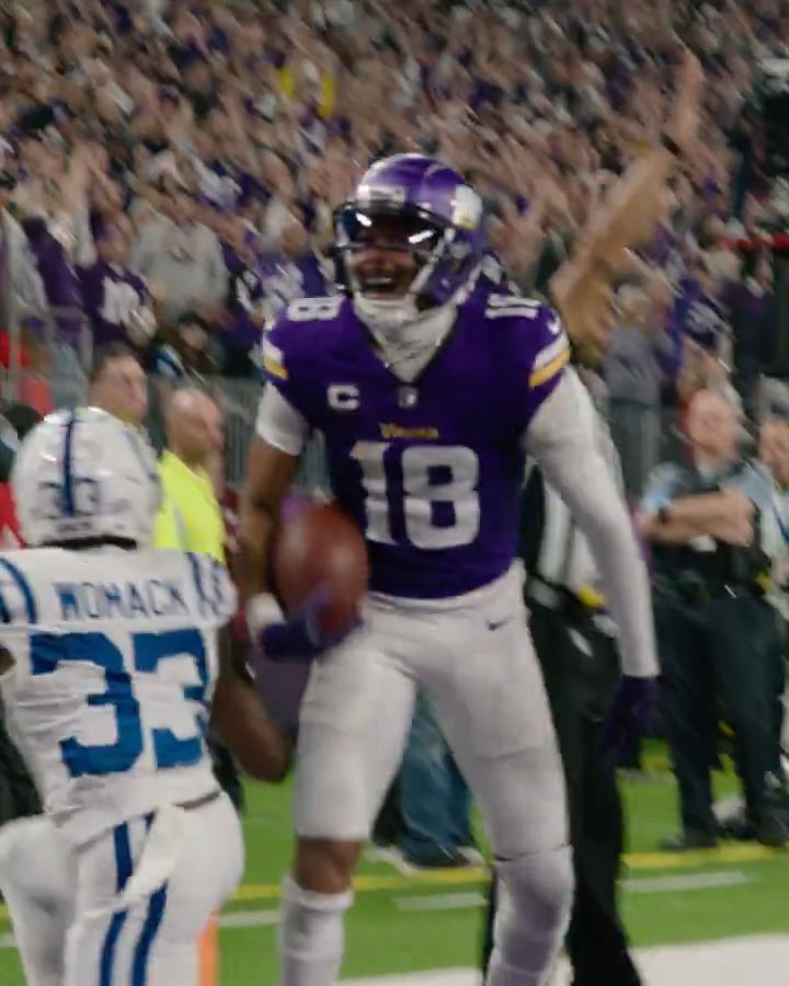 Justin Jefferson really said “oh lovely” when he realized he was facing single coverage 😭