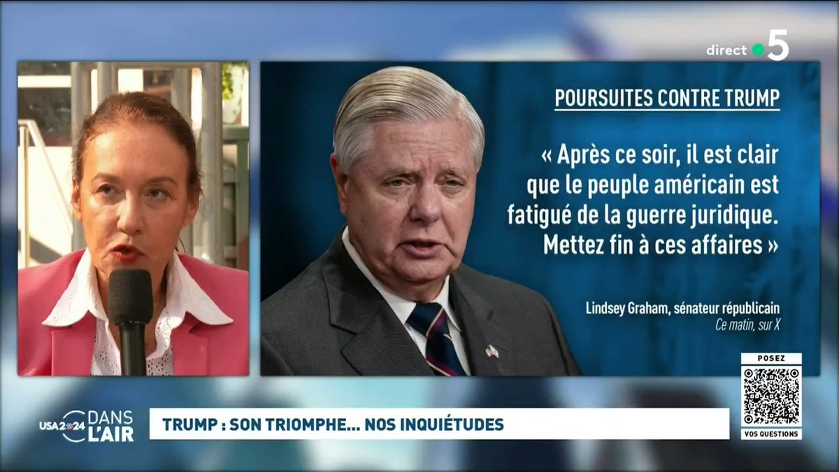 "Donald Trump a été condamné dans l’affaire Stormy Daniels. Le 26 novembre le juge va prononcer la sentence. Il risque la prison. On va être dans une situation totalement inédite". Le décryptage de LAURENCE HAIM et Loïc de La Mornais dans #cdanslair #EtatsUnis Caroline Roux