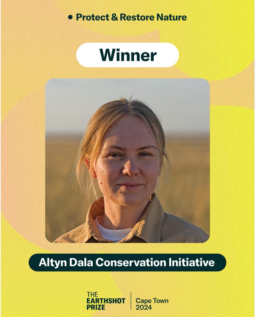 We’re immensely proud to share that the Altyn Dala Conservation Initiative Conservation Initiative has won the Protect &amp; Restore Nature The Earthshot Prize 2024! 🏆 It recognises our partnership work across 75 million hectares of Kazakh steppe, driving the remarkable comeback of the unique Saiga Antelope.