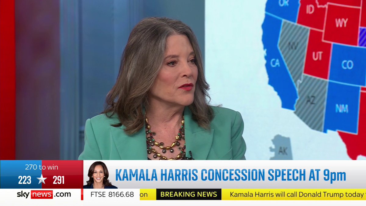 'The Democrats need to create a phenomenon that will counter the phenomenon Trump has created,' says 2020 candidate Marianne Williamson adding, he “speaks to working-class concerns,” offering “false hope” that many still prefer over “no hope.” 📺 Sky 501