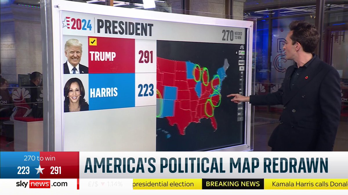 "This wasn't just a win... it was a red wave for Donald Trump." Sky US election data analyst and co-host of The News Agents podcast @Lewis_Goodall explains how Donald Trump has 'reconfigured' the political map of America. Live: 📺 Sky 501 and Virgin 602