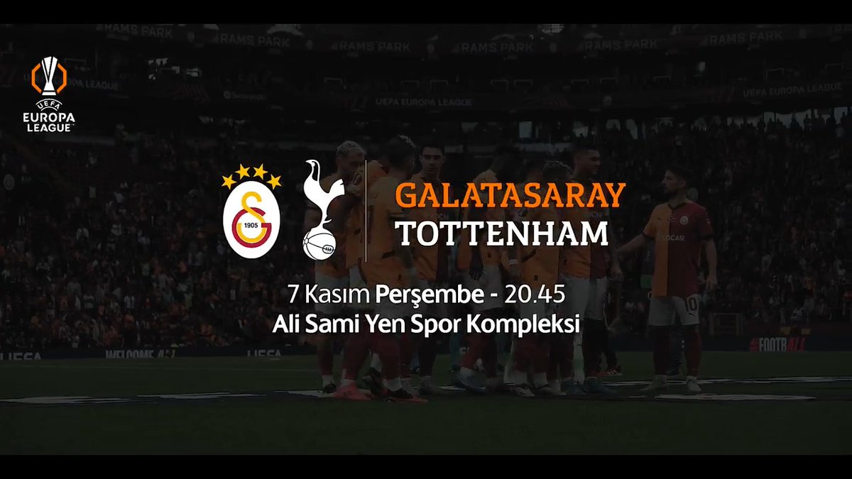 #BugünGünlerdenGALATASARAY 💪 🏆 UEFA Europa League 🗓️ Lig Aşaması 4. Maç ⚽ Tottenham 📆 07.11.2024 ⏰ 20.45 🏟️ Ali Sami Yen Spor Kompleksi 📲 #GSvTOT