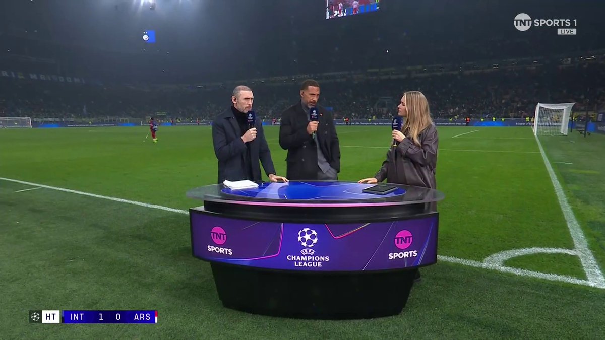💬 Martin Keown: "It's ruining our game, to be honest!" 💬 Rio Ferdinand: "It's unfortunate the rules are different in different competitions..." The Inter Milan penalty is a huge talking point at half-time 👀 📺 TNT Sports &amp; discovery+ UK | 🎙 Laura Woods
