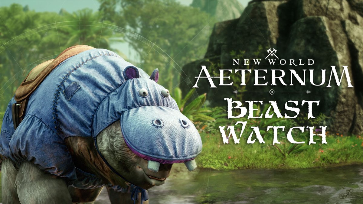 We've heard tale of mysterious hippo sightings in Aeternum... but we thought they were myths... The Hippo Burley mount is now available for purchase in the in-game store 🦛