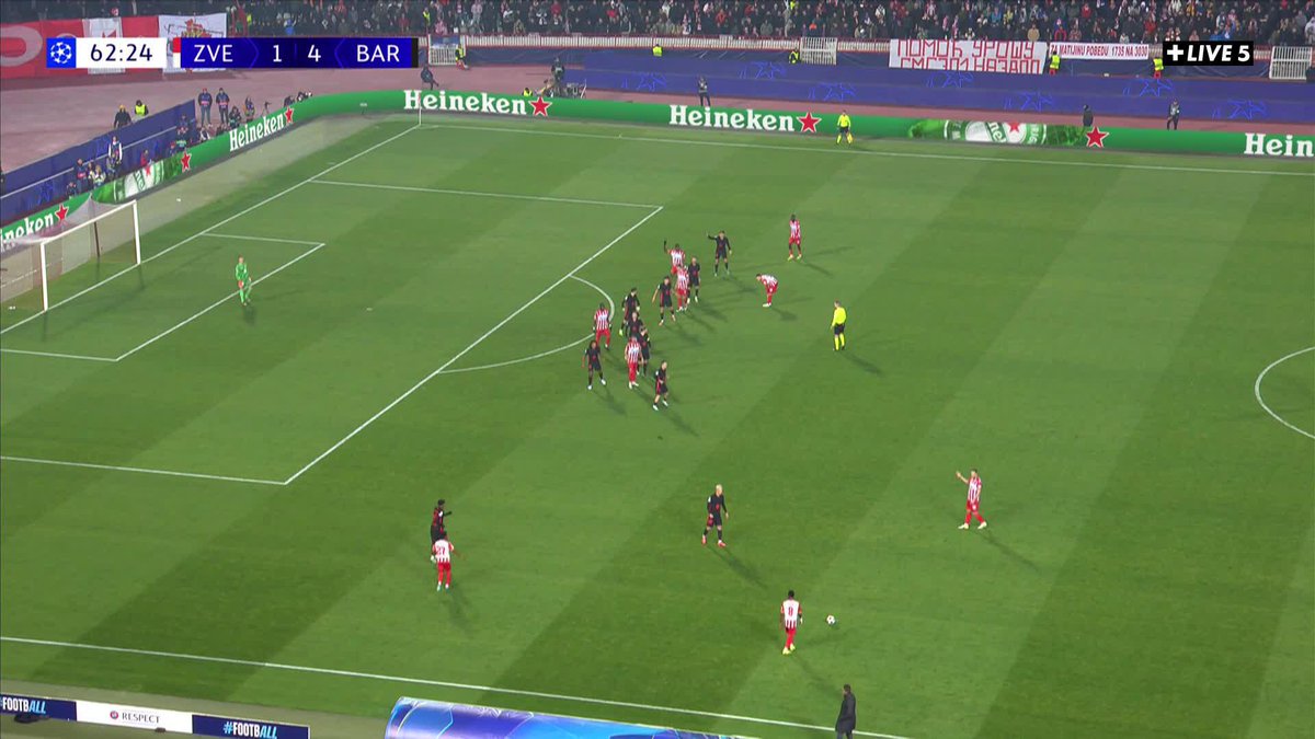 La faute de Spajic qui a valu 10 points de suture à Pau Cubarsi. 😱 🎥 CANAL+ Foot