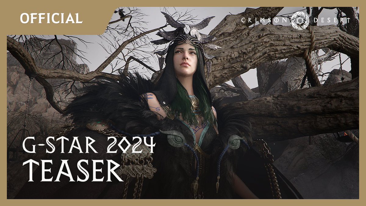 #CrimsonDesert will be at #GSTAR 2024 and playable at the Pearl Abyss booth from Nov 14 to 17! Familiar adversaries arise – Staglord, Reed Devil, and the Queen Stoneback Crab – but this time, an unknown figure emerges from the darkness...