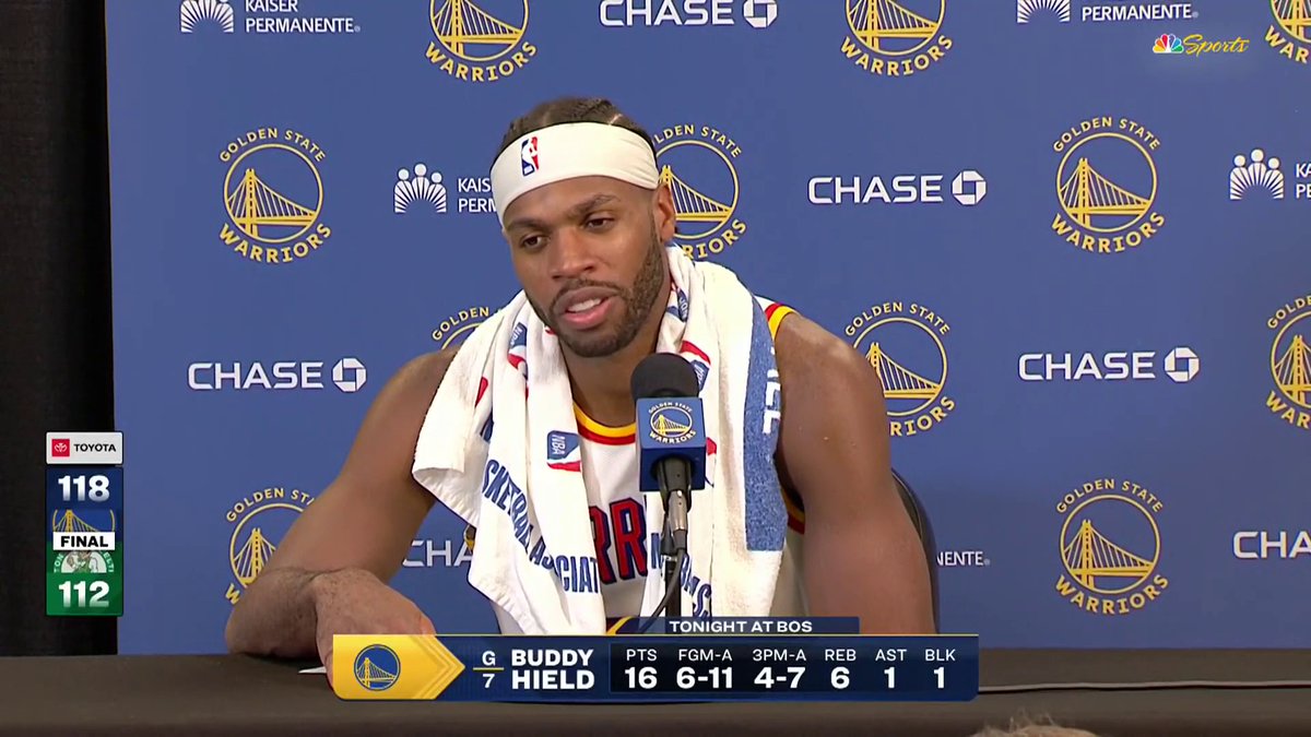 Buddy Hield shares what he has learned about Kevon Looney since joining the Warriors 🥲