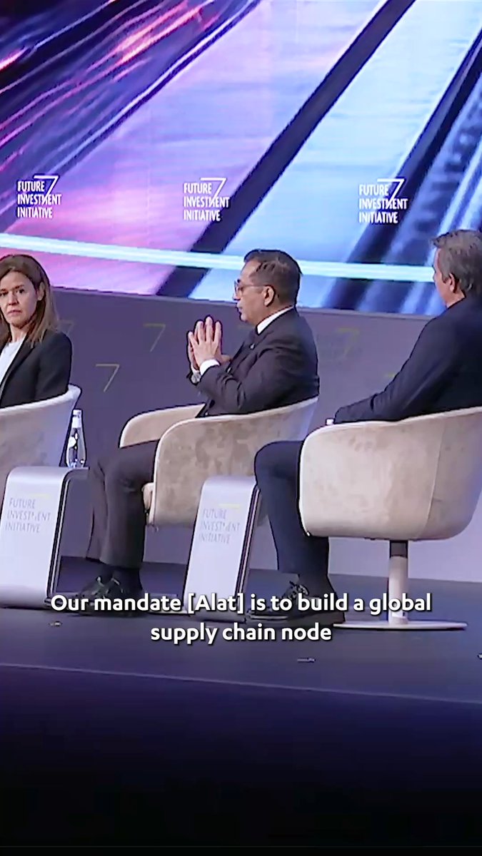 "Our mandate is to build a global supply chain node, enabling world-class companies to establish a presence in Saudi Arabia." Alat CEO Amit Midha, at the panel discussion "Where Are The New Global Supply Chains" at #FII8 in Riyadh. #Alat #TomorrowMadeBetter
