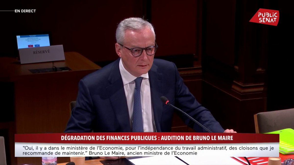 "La raison première des déficits en France, ce n’est pas un évènement sur les recettes, c’est le poids de la dépense sociale et notre volume de travail insuffisant. Toutes les commissions d’enquête du monde ne changeront rien à cette réalité !", martèle Bruno Le Maire