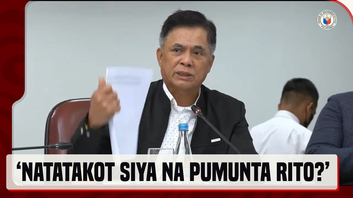 'NATATAKOT SIYA NA PUMUNTA RITO?' Binatikos ni Abang Lingkod Rep. #CarapsPaduano ang muling hindi pagsipot ni dating pangulong #RodrigoDuterte sa pagdinig ng House quad-committee ngayong Huwebes, Nov. 7. #News5 | via Marianne Enriquez