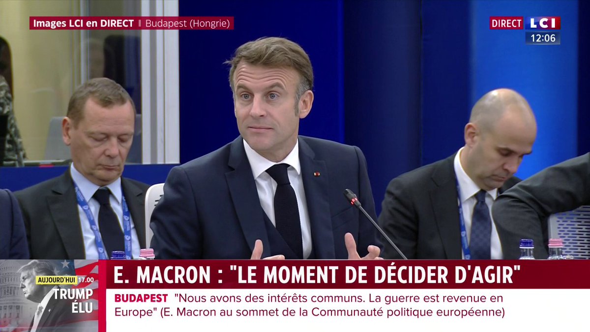 🗣️"Notre intérêt c'est que la Russie ne gagne pas cette guerre" : Emmanuel Macron au Sommet de la Communauté politique européenne.