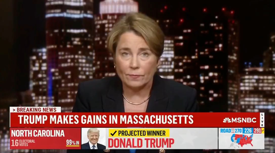 Massachusetts Governor says her state won’t assist with deportations if the Trump admin asks. She says she will protect the illegals in her state.