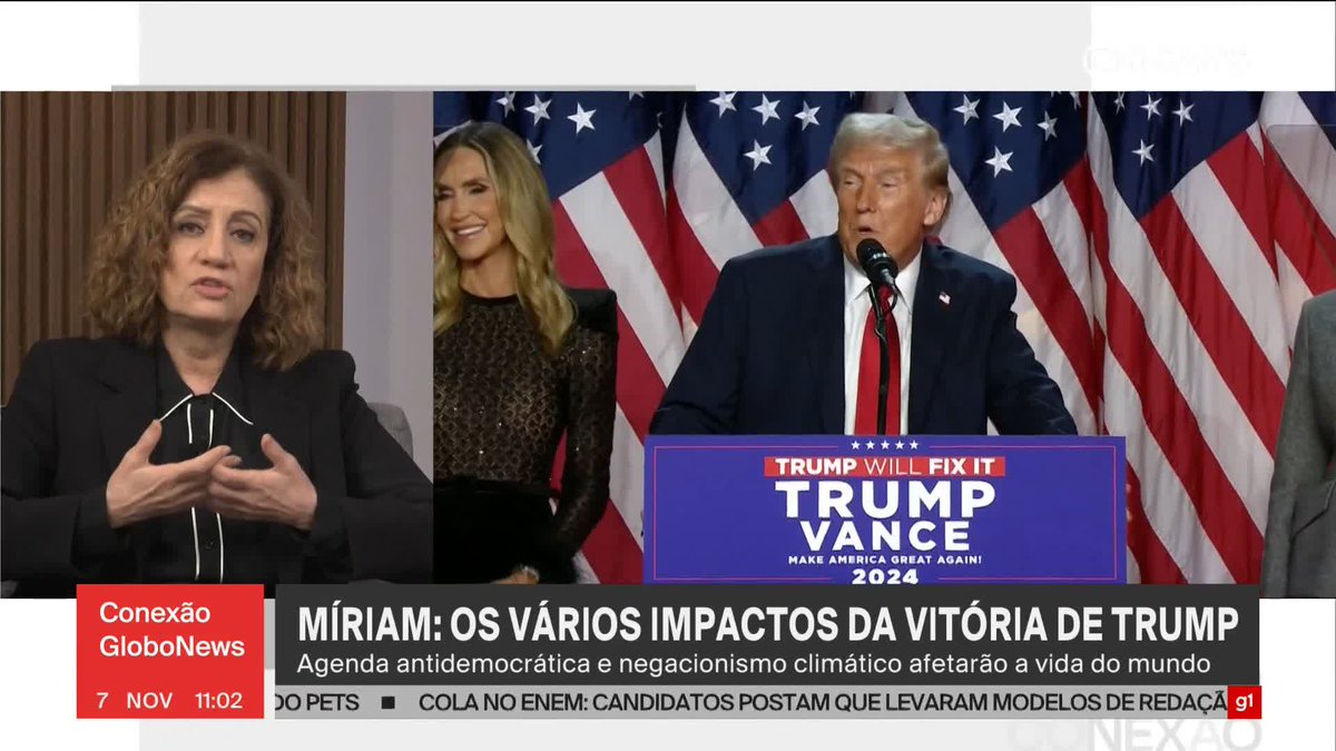 Miriam Leitão: vitória de Trump vai aumentar inflação nos EUA e "aumenta a incerteza global". Que explicação absurda! A militante piora cada vez mais!