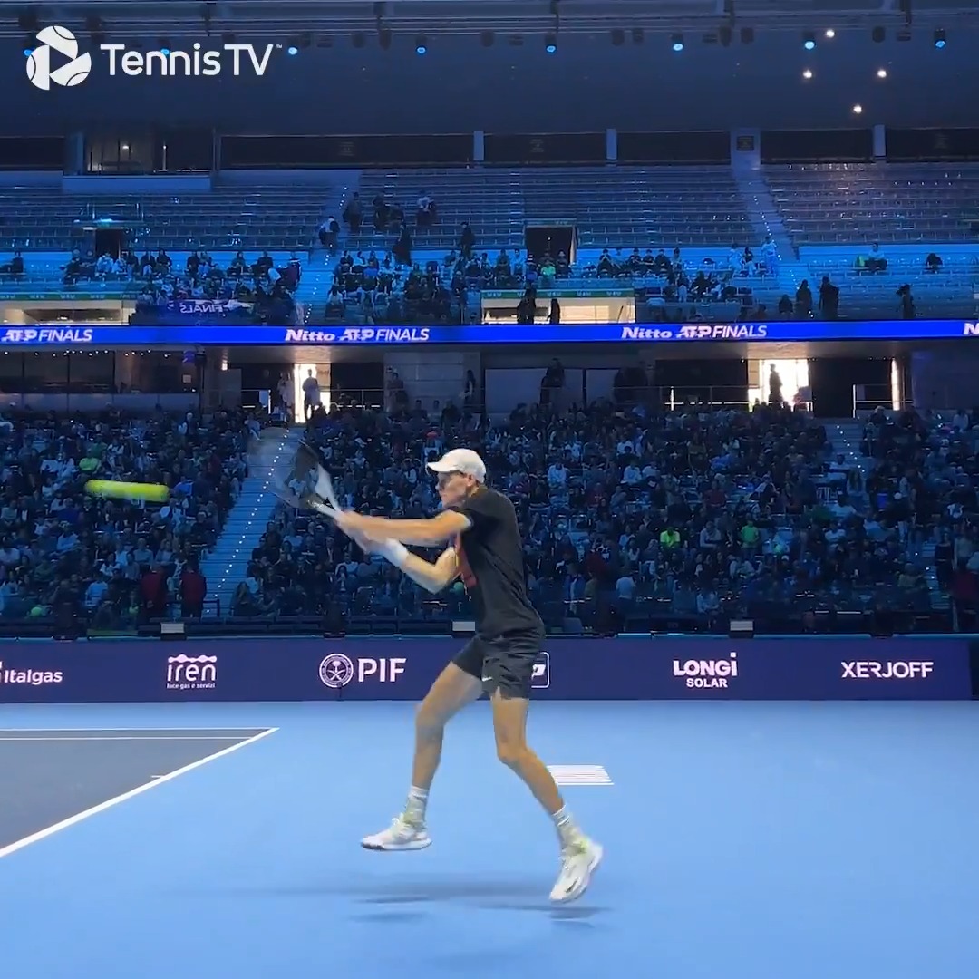 Back in Turin 📍 Courtside with World No. 1 Jannik Sinner at #NittoATPFinals